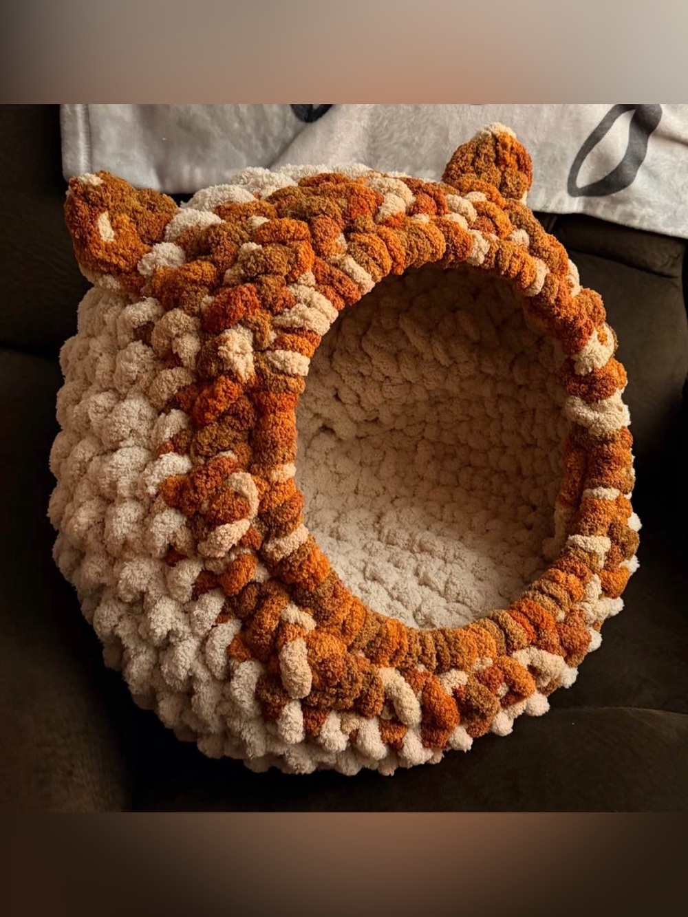 Hand Knit Cat Cave